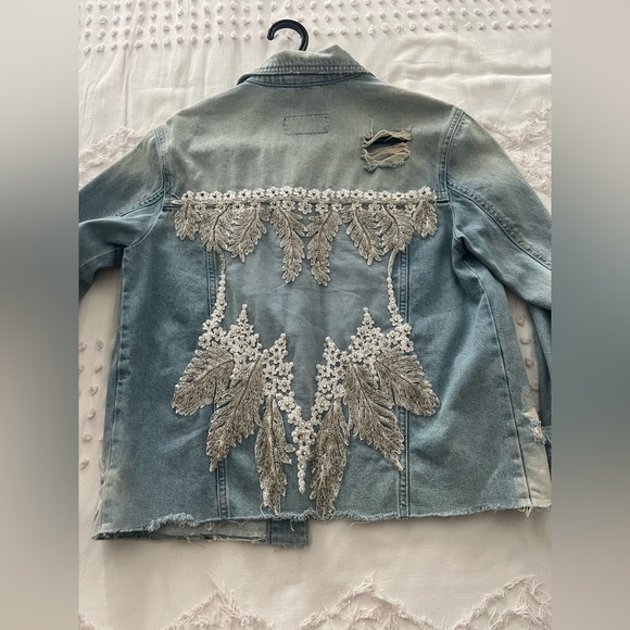 Original Whitney Embellished Denim Jacket Small - Picture 8 of 11